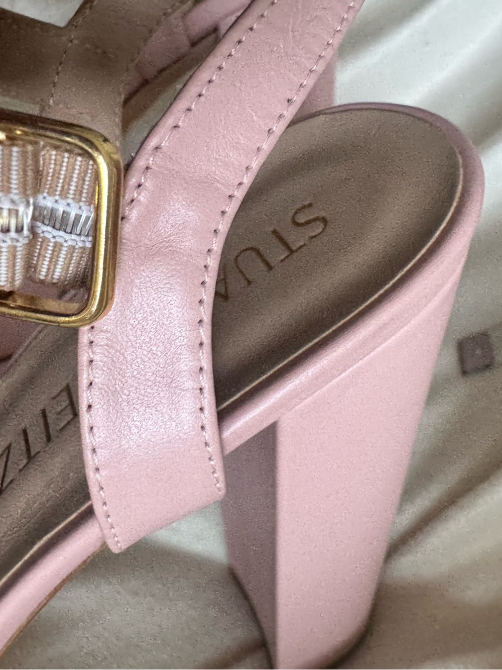 Stuart Weitzman pink leather Ryder platform sandal - Picture 10 of 11